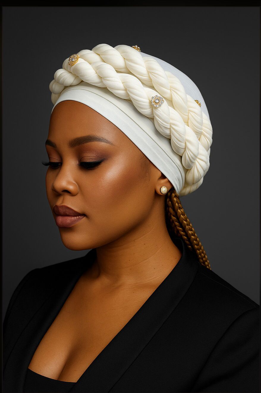 Crinkle Dual Braided Turban