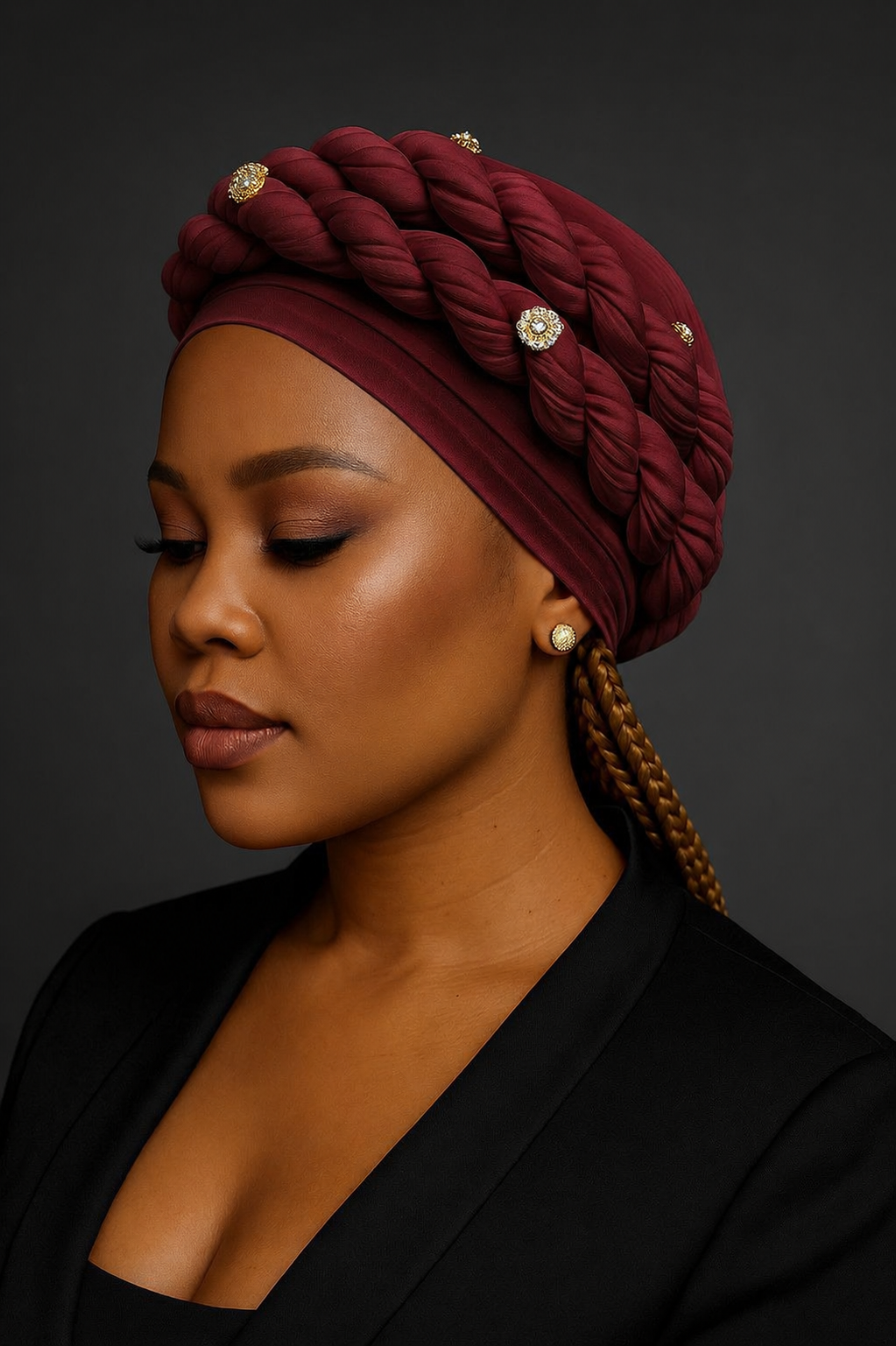 Crinkle Dual Braided Turban